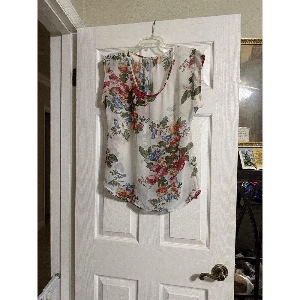 Daniel Rainn Women’s Blouse Size M Floral Multicolor Sleeveless Lightweight Top